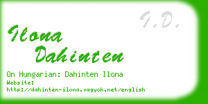 ilona dahinten business card